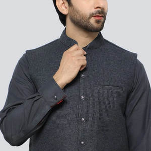 Solid Color Stand Collar <b>Sleeveless</b> Men Waist <b>Coat</b> & Vest New Style Customized Design Men Waist <b>Coat</b> for Sale - Product Image 5