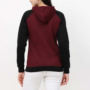 Sweat à capuche en tricot pour femme avec logo personnalisé OEM, 100% coton, coupe classique, hiver, automne, position du logo sur le devant, capuche, couleur contrastée, haute qualité - Product Image 3
