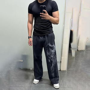 Baggy Fit Sweat Pants, Trendy Oversized <b>Trousers</b> With Adjustable <b>Drawstring</b> Waist Comfortable Fit Baggy Sweat Pants - Product Image 6