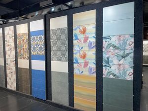 Azulejos de pared y suelo de cerámica para baño de 300x600mm, nuevo patrón, diseño de línea dorada, azulejos de pared de cerámica Interior DE LA India - Product Image 5