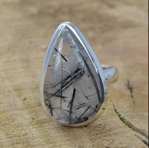 สร้อยข้อมือควอทซ์รูไทล์แท้สีดำคุณภาพดีเยี่ยม925แข็งสายรัดแบบเรียบง่ายเครื่องประดับสำหรับผู้หญิงที่มีพรสวรรค์ขายส่ง - Product Image 4