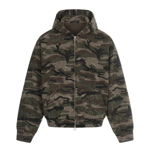 Custom All-Printing <b>Camo</b> Zip Hoodie Boxy Vintage Streetwear Cropped Heavyweight Oversized <b>Jacket</b> OverSize Vintage Zipper <b>Jackets</b> - Product Image 1