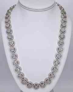 925 argent VVS Moissanite hommes mode chaîne cubaine avec émeraude et pierres rondes personnalisées luxe Hip Hop collier bijoux - Product Image 1