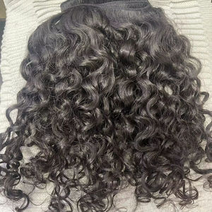 Alta calidad 14 pulgadas Templo DEL SUR DE LA India Cutícula Cabello alineado 100% Extensiones de cabello humano virgen Tejido rizado - Product Image 1