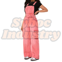 Ensemble en denim pour femmes Nouveau style rose de combinaison de saut Lavage à l'acide Écologique Dames personnalisées Ensembles en denim pour tous les jours