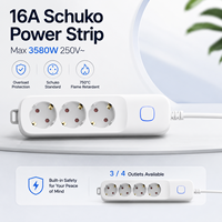 Multiprise professionnelle ZHNL EU OEM/ODM 16A Schuko - Adaptateur électrique à 3/4 prises avec protection contre les surcharges