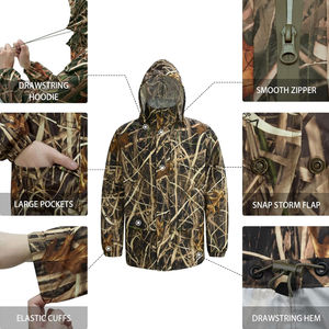 ชุดพรางตัวกันน้ำระบายอากาศได้ดี ปรับแต่งได้ สำหรับกิจกรรมกลางแจ้งและล่าสัตว์ ลายพรางพรีเมียม สวมใส่สบาย - Product Image 3