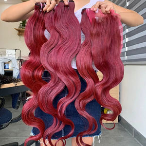 Las pelucas de la onda del cuerpo marea de la mano 100% humano, cabello oreja a oreja paquetes de ondas del cuerpo Vietnam cabello humano - Product Image 1