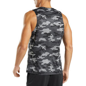 Débardeur d'entraînement camouflage personnalisé pour hommes respirant séchage rapide Gym Singlet évacuation de l'humidité Fitness gilet de course vêtements de sport OEM - Product Image 2