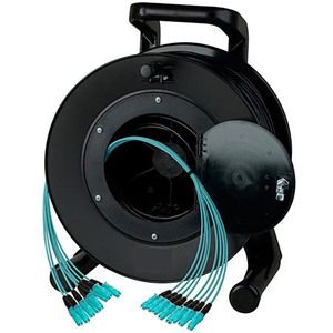 Xách tay có thể thu vào 12 lõi LC chế độ duy nhất sợi quang vá dây 1000ft bọc thép chiến thuật Reel cho PoE IP TCP mạng - Product Image 4