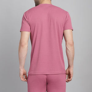 Camiseta de verano informal de moda para hombre, conjunto de chándal de pantalón, chándal de verano de tela de algodón estampado personalizado de 2 piezas - Product Image 5