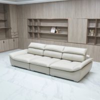 Modernes Italienisches Dreisitzer-Wohnzimmermöbelset Modulares Tech-Stoff-Ecksofa Faltbares Schwammsofa