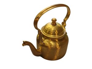 Bouilloire en laiton artisanale avec couvercle et design simple, parfaite pour la maison et l'hôtel - Product Image 3