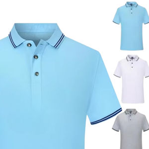 เสื้อโปโลถักพิมพ์ลายทางการสำหรับผู้ชายเสื้อโปโลถักแบบทางการ - Product Image 5