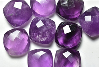 Ametyste violette naturelle facettée en forme de coussin, pierre précieuse de qualité supérieure certifiée par un tiers, pour la fabrication de bijoux, bagues pour hommes