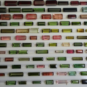 Lot de pierres précieuses en forme de baguette multi-tourmaline naturelle polie pour la fabrication de bijoux tailles mixtes - Product Image 4