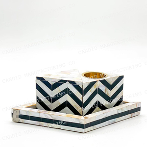 Juego de quemador de Oud de madera de lujo con detalles de madreperla Juego de Bakhoor decorativo Ideal como juego de regalo para bodas y Eid - Product Image 3