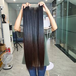 Cabello Humano 100% Virgen de Vietnam Remy, Liso Sedoso y Ondulado, Paquetes de 100g, Cierre Super Doble Trama 4x4 Transparente - Product Image 1