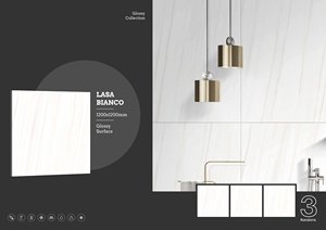 Azulejos de suelo rústico brillante de terrazo, losas de porcelana Foshan de gran tamaño, azulejo de pared de porcelana de 1200x1200mm para sala de estar - Product Image 4