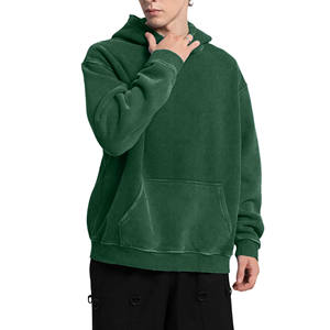 Sudaderas con capucha de alta calidad para hombre, ropa de calle Unisex, sudaderas con capucha de manga larga sueltas con hombros caídos en blanco personalizadas, abrigo para mantener el calor - Product Image 3