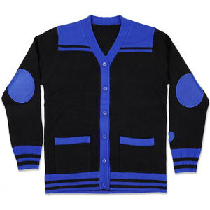 Cárdigan con Cuello en V y Logotipo Personalizado, Cárdigan Acrílico de Manga Larga para Invierno, Suéteres Casuales Tejidos con Botones para Fraternidades y Hermandades - Product Image 1