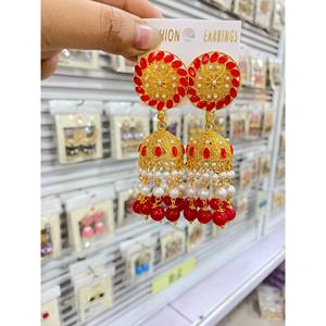 Pendientes de joyería fina cristiana de la India Étnico Egipto Joyería india para mujer Pendientes de tuerca Pendientes bohemios clásicos Jhumka - Product Image 2