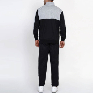 Chándal Deportivo para Hombre con Bloques de Color, Cierre Completo, Cuello Alto, Corte Regular, Transpirable, de Poliéster, para Otoño - Product Image 3