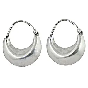 Boucles d'oreilles créoles modernes en argent pour un usage quotidien - Product Image 2