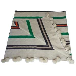 Manta Marroquí Hecha a Mano, Auténtica, Artesanal, Diseño Tribal, Suave, Tejida, Decoración para el Hogar, Regalo - Product Image 1