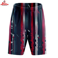 Shorts de basket sublimés pour hommes, motif géométrique violet, séchage rapide, taille élastique, shorts de sport décontractés