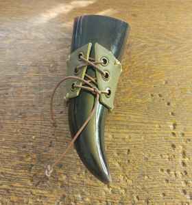 Alta demanda Comida Segura Ágata genuina Beber Cuerno Vikingo Beber Cuerno con cuero - Product Image 3