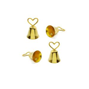 ที่ใส่การ์ดโลหะสำหรับโรงงานอุตสาหกรรม ปรับแต่งได้ ที่ใส่รูปภาพ ดีไซน์รูปหัวใจ-ระฆัง แบบหนีบ ชุบทอง แบบดั้งเดิม - Product Image 2