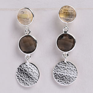 Boucles d'oreilles pendantes en argent sterling 925 rubis Rose Quartz Styles de cerceau classiques à la mode pour les mariages, les fiançailles ou les cadeaux - Product Image 5