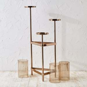 Candelabro Moderno Minimalista de Lujo Dorado, Soporte de Metal para Velas, Decoración de Bodas, Iluminación con Velas - Product Image 4