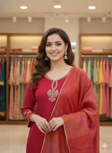 แนะนำชุดคุर्ตา/สูทสามชิ้น ดีไซน์สีสันสวยงาม สำหรับกิจกรรมประจำวันและงานปาร์ตี้ ทรงคอโอ สำหรับผู้หญิงหรือเด็กผู้หญิง - Product Image 3