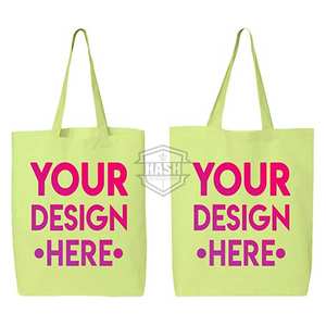 Sac fourre-tout personnalisé personnalisable avec votre conception Photo et texte Nouveau style de poignée en coton uni pour le shopping - Product Image 6