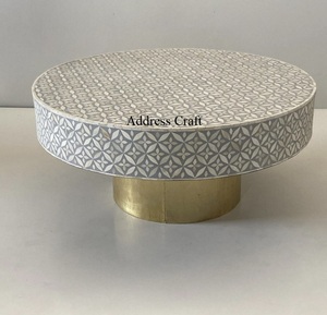 Mesa de centro con incrustaciones de hueso, muebles de lujo para el hogar, mesa central con incrustaciones de hueso personalizadas, muebles de habitación, decoración del hogar, mesa auxiliar, 2025 - Product Image 3