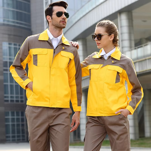 Ropa de Trabajo de Algodón Bicolor para Hombre y Mujer, Trajes de Soldadura Transpirables para Fábrica, Taller y Reparación Mecánica - Product Image 5