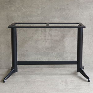 Tables de restaurant et de café au design industriel CHBCF028 avec pieds doubles en fer 120x60cm, revêtement poudré, pour cuisine, salle à manger, hôpital - Product Image 3