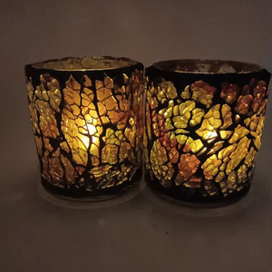 Portavelas de Vidrio Mosaico de Alta Calidad, Decorativo, para Decoración del Hogar, Centro de Mesa, Regalos, Accesorios - Product Image 1