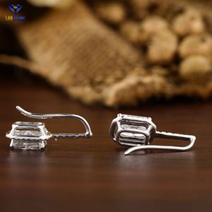 1.242 TDW redondo y corte radiante gota diamante pendiente 18K oro blanco Labgrown diamante Hpht/Cvd diamante joyería - Product Image 5