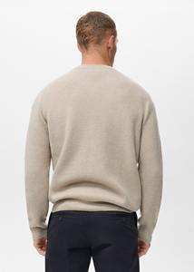 OEM/ODM Pull ras du cou 100% coton à manches longues couleur unie vêtements d'hiver chauds chandails tricotés pour hommes - Product Image 4