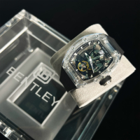Für BL-70-74 Hochwertiges Design Tonneau Kristall Edelstahlgehäuse Automatische Mechanische Luxus Unisex-Uhren 42mm 5BAR