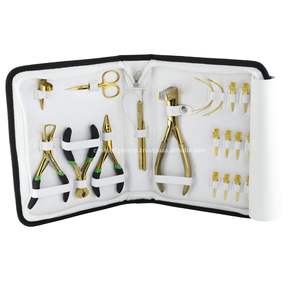 Pince à micro-lien professionnelle coupe-kératine 3 trous outil de sertissage boucle et crochet outil de filetage style peigne Section anneau - Product Image 1