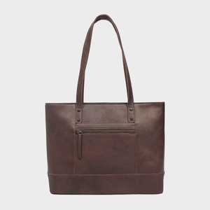 Bolso de mano de cuero genuino de grano completo Vintage de castaño de aceite marrón de alta calidad inglés bohemio geométrico directo superior indio - Product Image 4