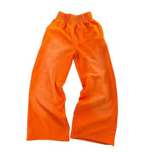 2025 hommes lourd coton Flare Baggy pantalons de survêtement Logo personnalisé soleil délavé Streetwear décontracté droit lavage à l'acide pantalon pantalon - Product Image 2