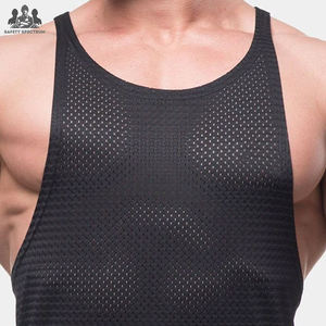 Camiseta sin mangas informal de punto transpirable y ecológica para hombre, para verano, con logotipo personalizado, 100% algodón, de secado rápido, para gimnasio y fitness - Product Image 6