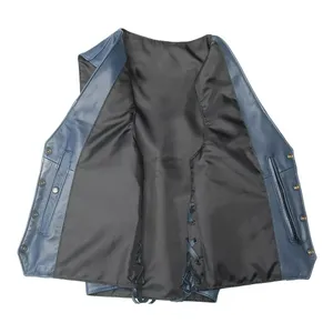 Chaleco de cuero de último diseño con estilo de alta calidad para hombres/Chaleco de cuero ligero con cuello en V recién llegado al por mayor - Product Image 3