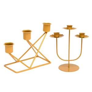 Bougeoir décoratif en métal pour le salon offrant une atmosphère romantique et un accent de conception artistique moderne pour la maison - Product Image 4