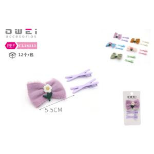 Horquillas coloridas en forma de X, horquillas con lazo, Juego de 3 elegantes accesorios para peinados - Product Image 1